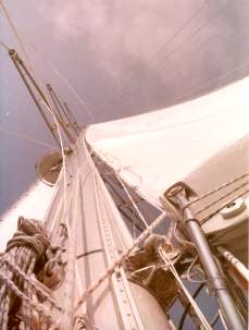 'Endeavour' sailing windward.